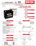 Baterie BS BTX20L-BS (YTX20L-BS) 12V 18AH 175X86X154