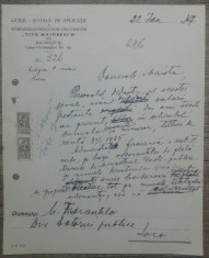 Scrisoare oficiala catre Ministerul Finantelor privind salarii restante/ 1937 foto