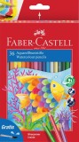 CREIOANE COLORATE ACUARELA 36 BUC + PENSULA FABER-CASTELL, Faber Castell