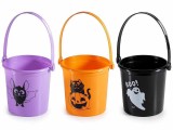 Set 3 galetute Halloween plastic multicolor &Oslash;11cmx10,5H