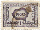 Recensamantul populatiei, 1930 - 1 L, obliterat, Stampilat