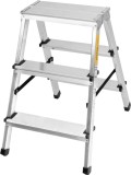 Scara pliabila din aluminiu Strend Pro, 2x3 trepte, max. 125 kg