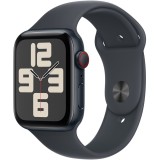 Apple Watch SE (2024), GPS, Cellular, S/M, 44 x 38, Midnight