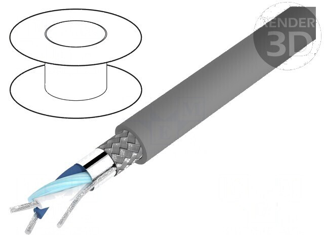 Cablu Alpha Essential C&amp;C 1x2x24AWG PVC gri 300V
