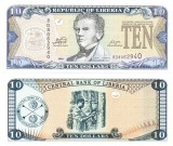 Liberia 10 Dolari 2009, Bancnota P-27 UNC, Africa