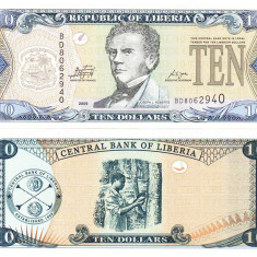 Liberia 10 Dolari 2009 P-27 UNC