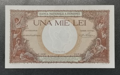 Rom&amp;acirc;nia 1000 Lei 1938 UNC foto