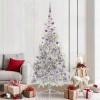 VidaXL Pom de Crăciun artificial pre-iluminat Argintiu 210 cm PET 3397225