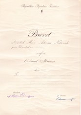 AMS# - BREVET ORDINUL MUNCII CL. III, 1954