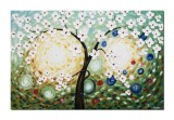 Cumpara ieftin Tablou pictat manual GIGANT living, dormitor, Copacul vietii (3) - 150x100cm ulei pe panza efect 3D, Superb