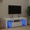 Comodă TV cu lumini LED, alb, 120x35x40 cm