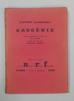ALFREDO GANGOTENA, OROGENIE - PARIS, 1928 foto