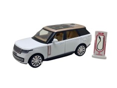 Macheta metal Range Rover alb auriu deschide toate usile, capota si portbagaj 1/24