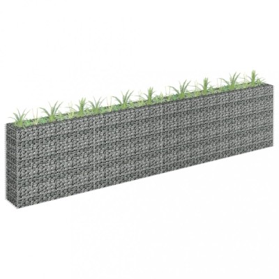 Gossi strat inaltat gabion, 360 x 30 x 90 cm, otel galvanizat foto