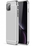 Husa iPhone 11 Elegance Luxury 3in1 Argintie, Decupaj Logo, Protectie Completa, Anti-zgarieturi, Slim