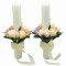 Set Lumanari nunta botez, 40 cm, multicolor, trandafiri din sapun