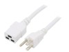 Cablu Alimentare Alb 1.8m IEC C19 la NEMA 5-15 3x14AWG