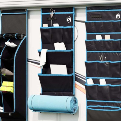 vidaXL Sac de depozitare Negru și Albastru 91 x 47.5 cm oxford 42001090 foto
