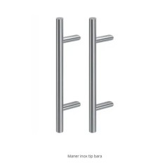 M&amp;acirc;ner inox tip bară cu &amp;icirc;nclinație de 45 de grade - (450 mm - 650mm) foto