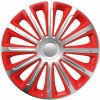 Set capace roti auto Cridem Trend 4buc - Argintiu/Rosu - 15&#039;&#039; CRI1528SR