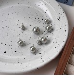 Cumpara ieftin Cercei Stud din Argint 925 cu Perle Gri Metalizat 9mm