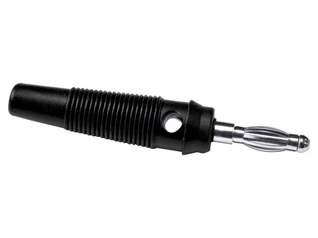 Mufă Banană 4mm Neagră 60mm 24A