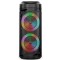 Boxa portabila cu lumini RGB, putere 20W, MP3, USB, bluetooth, TF, acumulator, FM, karaoke, negru