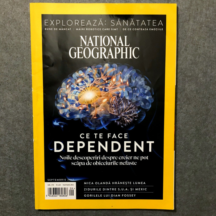 Revista National Geographic Rom&acirc;nia 2017 Septembrie, vezi cuprins