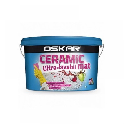 Vopsea Ultralavabila Oskar ceramic mat alb foto
