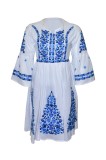 Rochie dama casual RDCAB, alb , marimea L, Bumbac