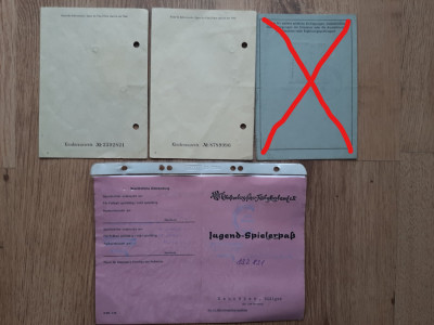 Lot pasaport copii Germania Stuttgart document act vechi foto