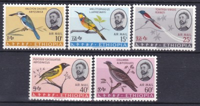 DB1 Etiopia Ethiopia 1966 Pasari 5 v. MNH foto