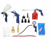 Set kit accesorii pneumatice 18 piese aer comprimat (KD2100), Kraft&amp;Dele