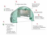 Solar de gradina 3x12 m, teava galvanizata - Corturi24