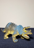 Jucarie, figurina din cauciuc - Dinozaur Triceratops, 12 x 4cm