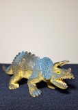 Jucarie, figurina din cauciuc - Dinozaur Triceratops, 12 x 4cm