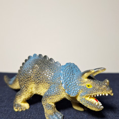 Jucarie, figurina din cauciuc - Dinozaur Triceratops, 12 x 4cm