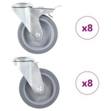 Cumpara ieftin Roți pivotante cu gaură pentru șurub, 16 buc., 100 mm