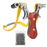 Prastie Metalica IdeallStore Sling Queen cu Laser &amp; Boloboc, Maner Lemn Maro + 100 Bile 7mm Incluse, 11.5cm