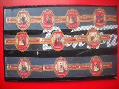 HOPCT LOT NR 87 COSTUME DE EPOCA -10 BUC-ETICHETE VECHI DE TRABUCURI/ CIGARS LABELS -COLECTIE DE LUX-