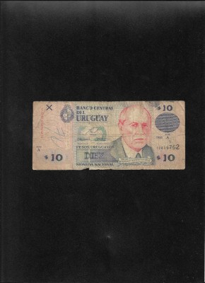 Uruguay 10 pesos 1998 seria10816762 graffiti foto