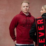 Bayer 04 Leverkusen hanorac de bărbați cu glugă Logo burgundy - XL