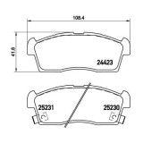Placute frana Citroen C-Zero 10.10-; Peugeot Ion 11.10-; Suzuki Celerio 02.14-, Fata, BREMBO