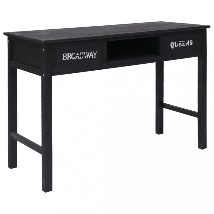 Gossi masa consola, negru, 110 x 45 x 76 cm, lemn