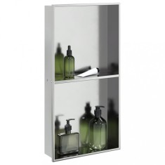 Gossi nisa de dus, argintiu periat, 32x62x9 cm, otel inoxidabil