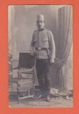 AMS @ - FOTO SOLDAT ROMAN IN UNIFORMA AUSTRO-UNGARA, 1912, CIRCULATA, atelier Ferdinand Straub Cernauti, Bucovina