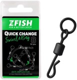 Vartej Zefish Quick Change Swivel With Ring, Size 8, 10buc/pac