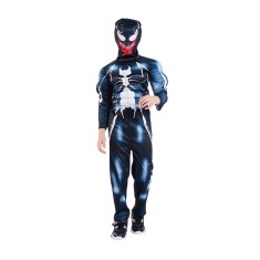Costum Venom KidMania&reg; cu muschi pentru copii 7-9 ani 120-130 cm