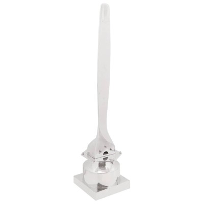 Sculptură jumătate de elice, argintiu, 26x26x110 cm, aluminiu foto