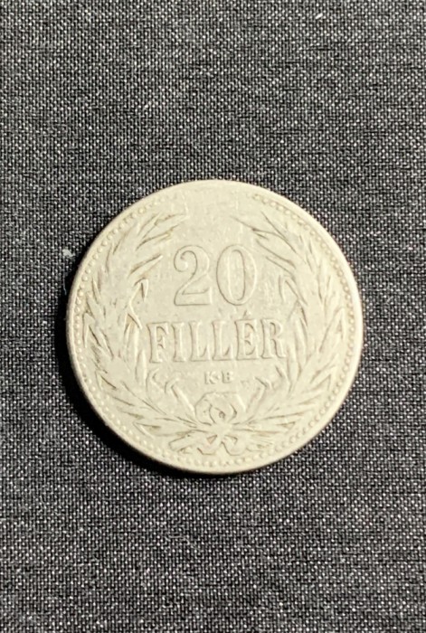Moneda 20 filler 1892 Ungaria